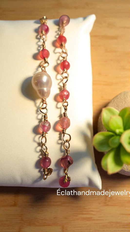 Two-Layer Pearl Bracelet, Natural Stone Bracelet, Gemstone Bracelet