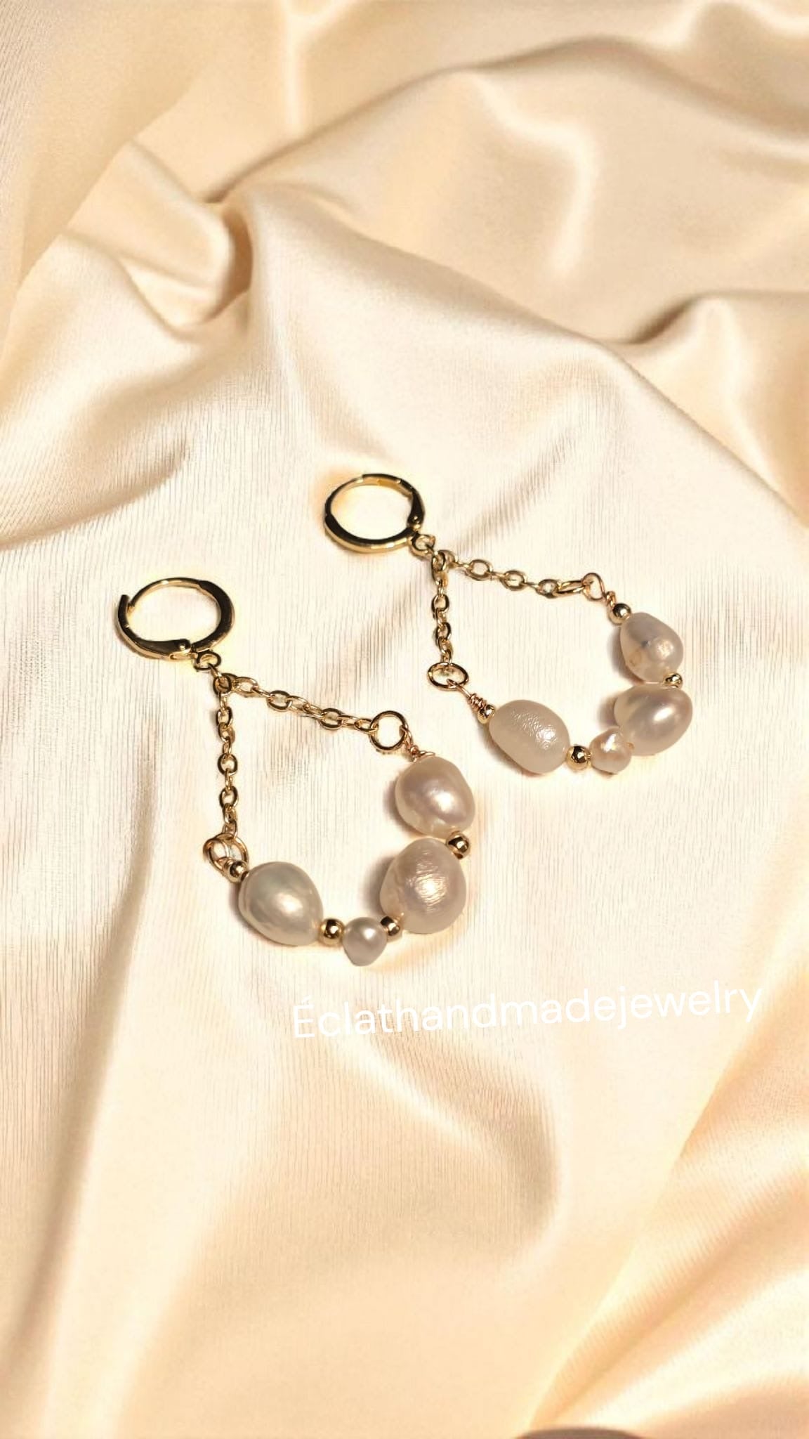 Baroque Pearl Earrings, 14k Gold-Plated Earrings, Bridal Earrings, Pearl Jewelry For Weddings