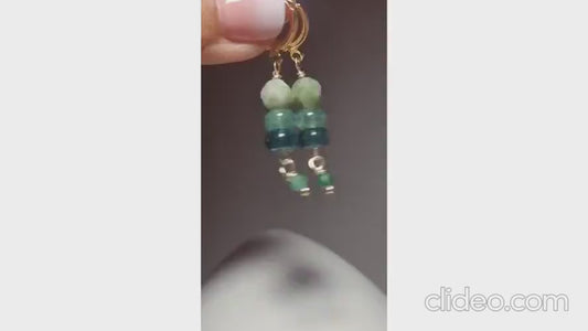 Green Tourmaline Earrings, Gemstone Earrings, Green Aventurine Earrings, Boho Dangle Earrings, Bridal Earrings, Natural Stone Earrings